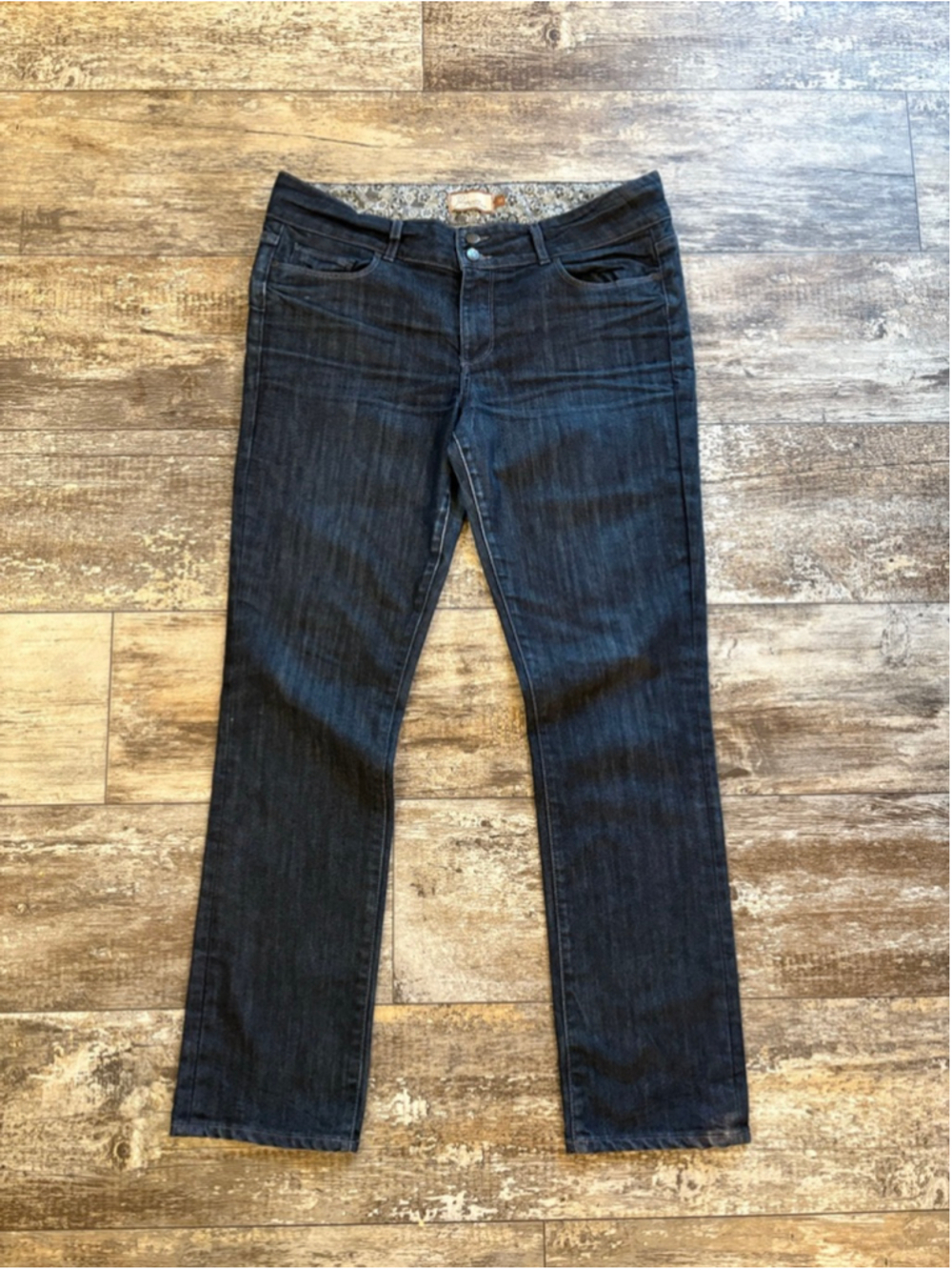 Paige Hidden Hills Straight Leg Jeans WA081 Wash Size 32 Petite